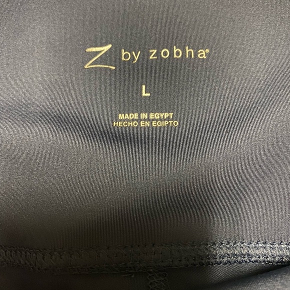 Z by Zobha Women’s Shine High Waisted Leggings Size L Athletic Navy Sparkle - Picture 5 of 14